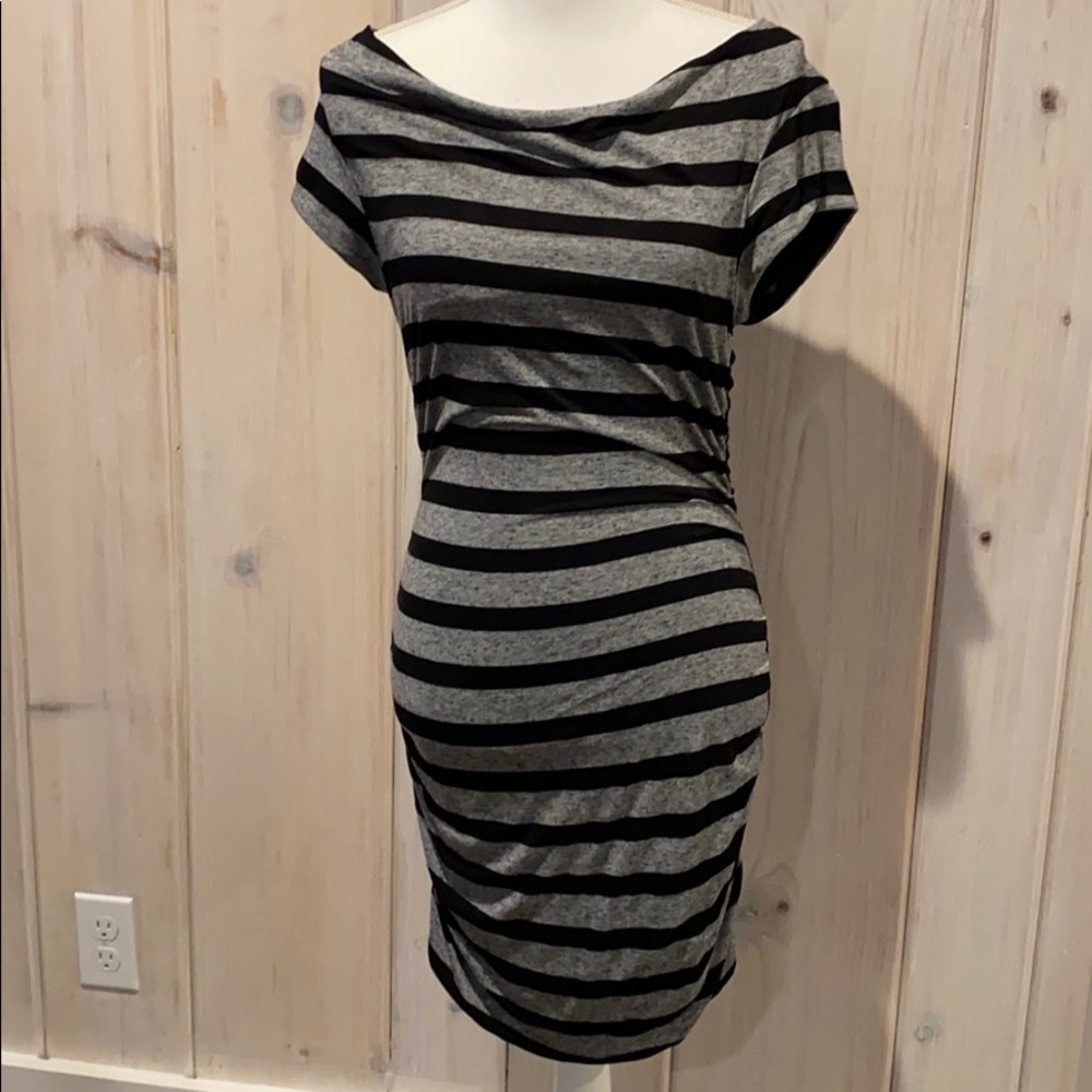 Remain Gray and Black Stripped Dress Size Medium